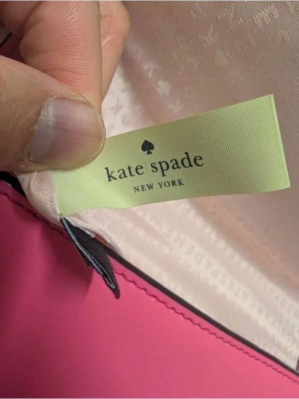 Kate Spade Pink Leather Chain-Accent Crossbody Bag